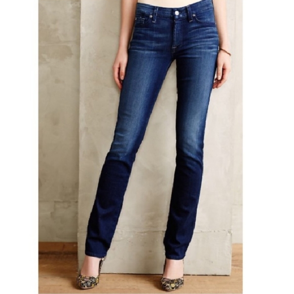 7 For All Mankind Denim - 7 For All Mankind Straight Leg Dark Wash Jeans